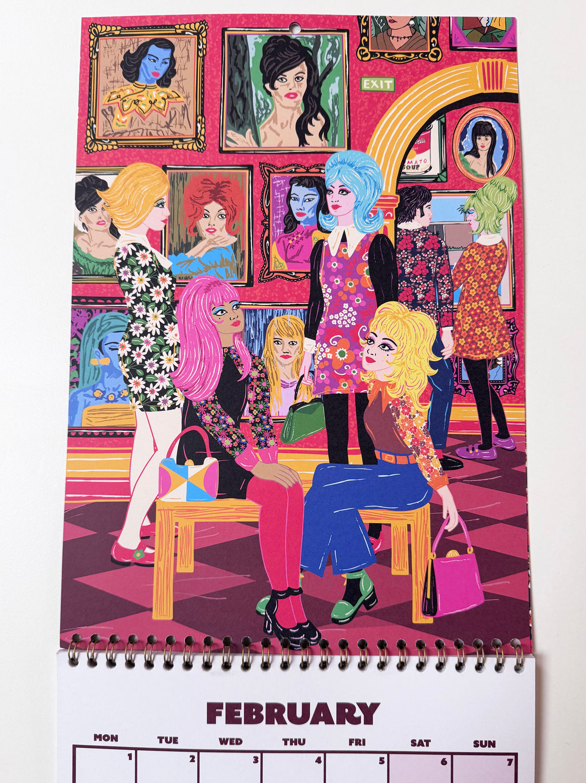 2027 Illustrated Wall Calendar - 2027 Year Planner - 12 Month Hanging Calendar