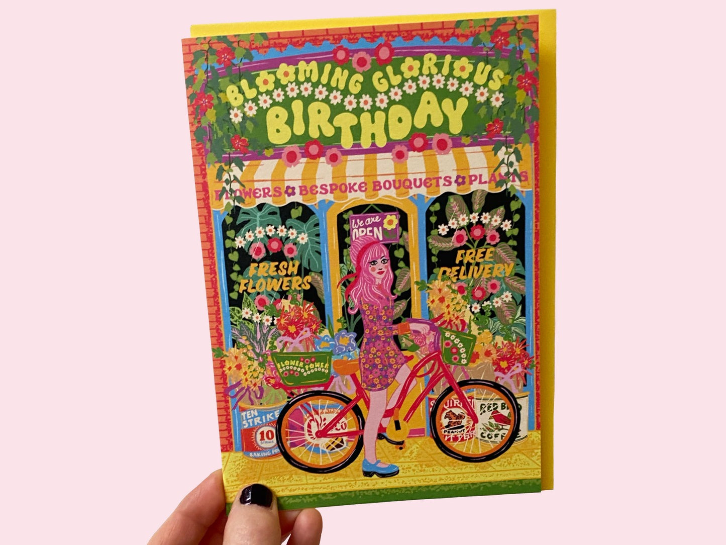 Florist Shop Birthday Greeting Card - Gardening Birthday Card - Flower Plant Shop Birthday