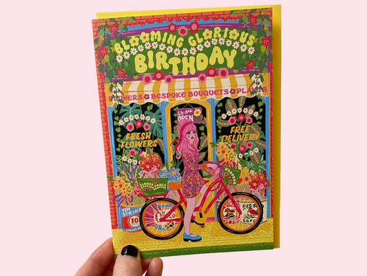 Florist Shop Birthday Greeting Card - Gardening Birthday Card - Flower Plant Shop Birthday