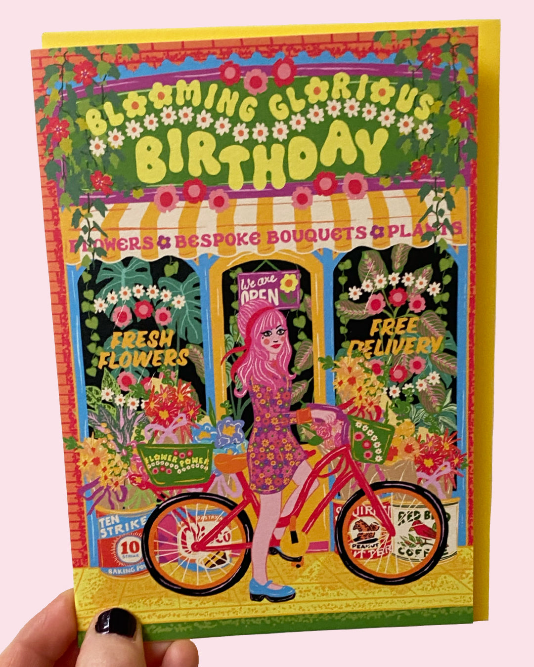 Florist Shop Birthday Greeting Card - Gardening Birthday Card - Flower Plant Shop Birthday