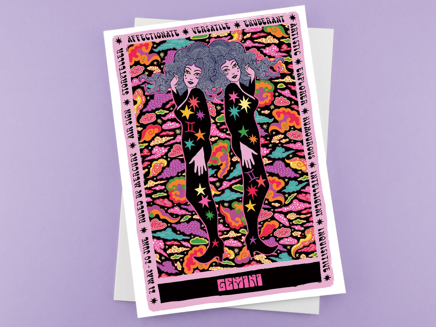 Gemini Zodiac Greeting Card
