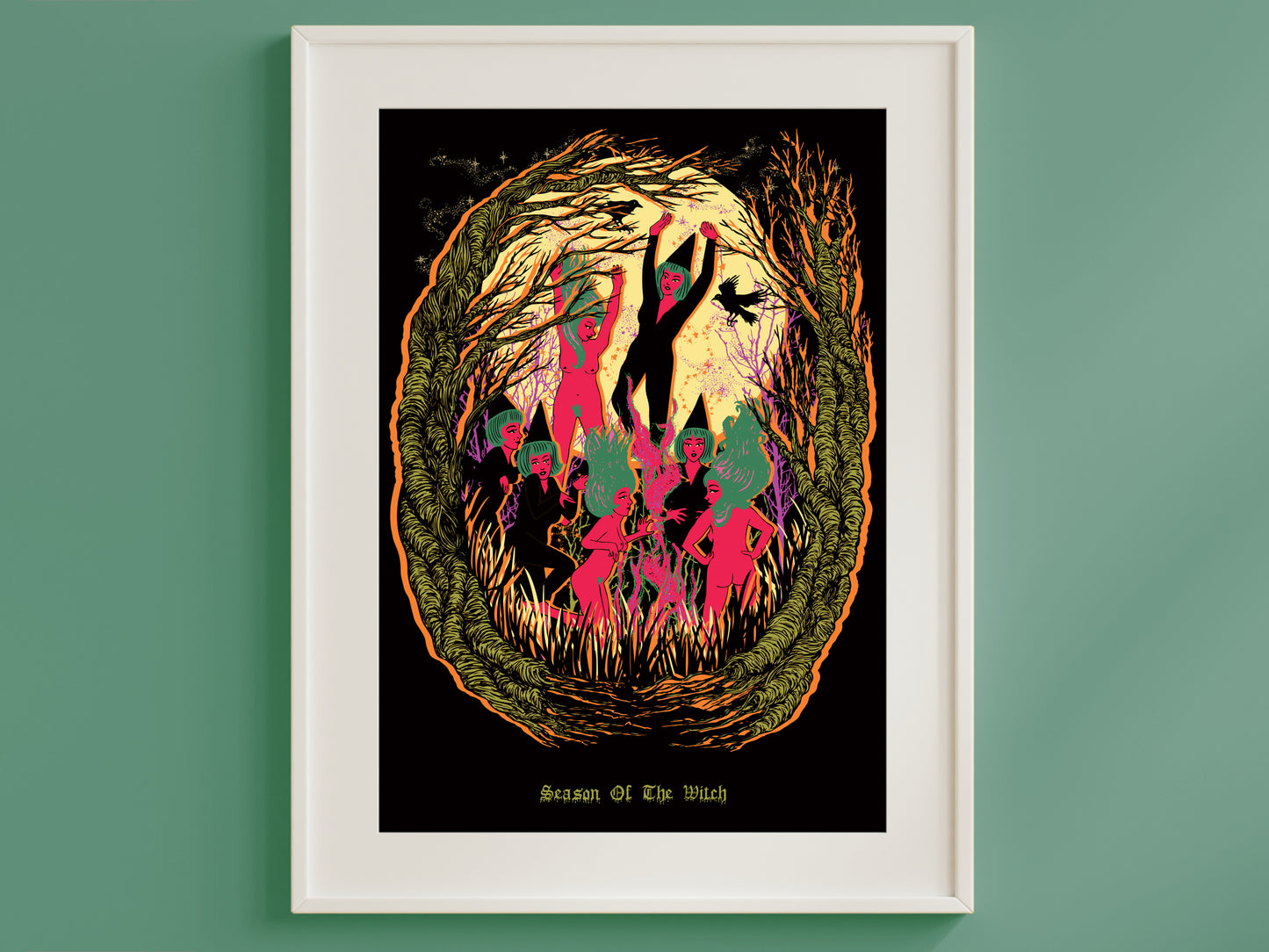 Season Of The Witch Print - Witches Circle Poster