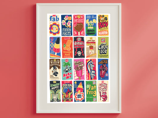 Ice Cream Print -  Retro Ice Lolly Poster