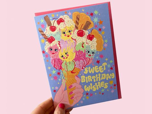 Ice Cream Birthday Card - Sweet Birthday Wishes