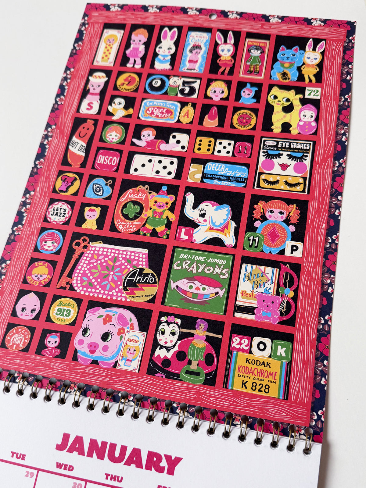 2027 Illustrated Wall Calendar - 2027 Year Planner - 12 Month Hanging Calendar
