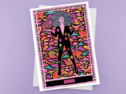 Libra Zodiac Greeting Card