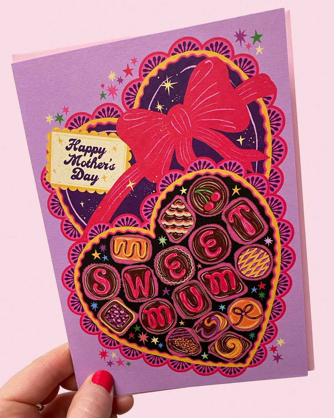 Sweet Mum Chocolate Box Greeting Card - Mother's Day Greeting Card