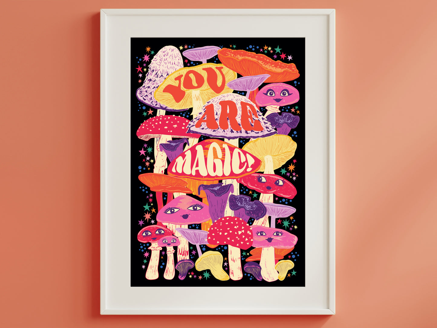 Mushroom Fungi Poster - You Are Magic Print