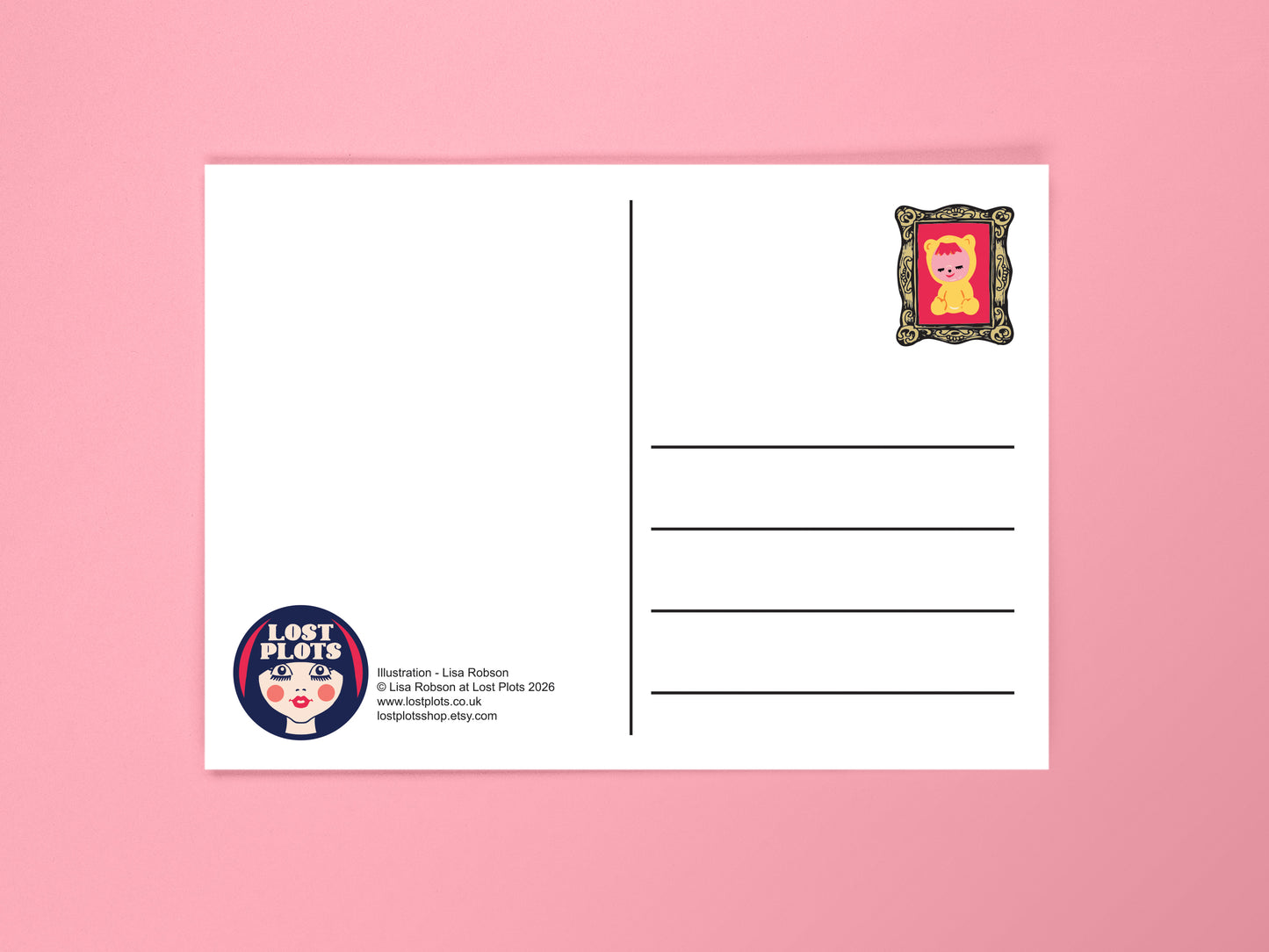 Trinkets Letter Press Print Tray Postcard - Tchotchkes Postcard