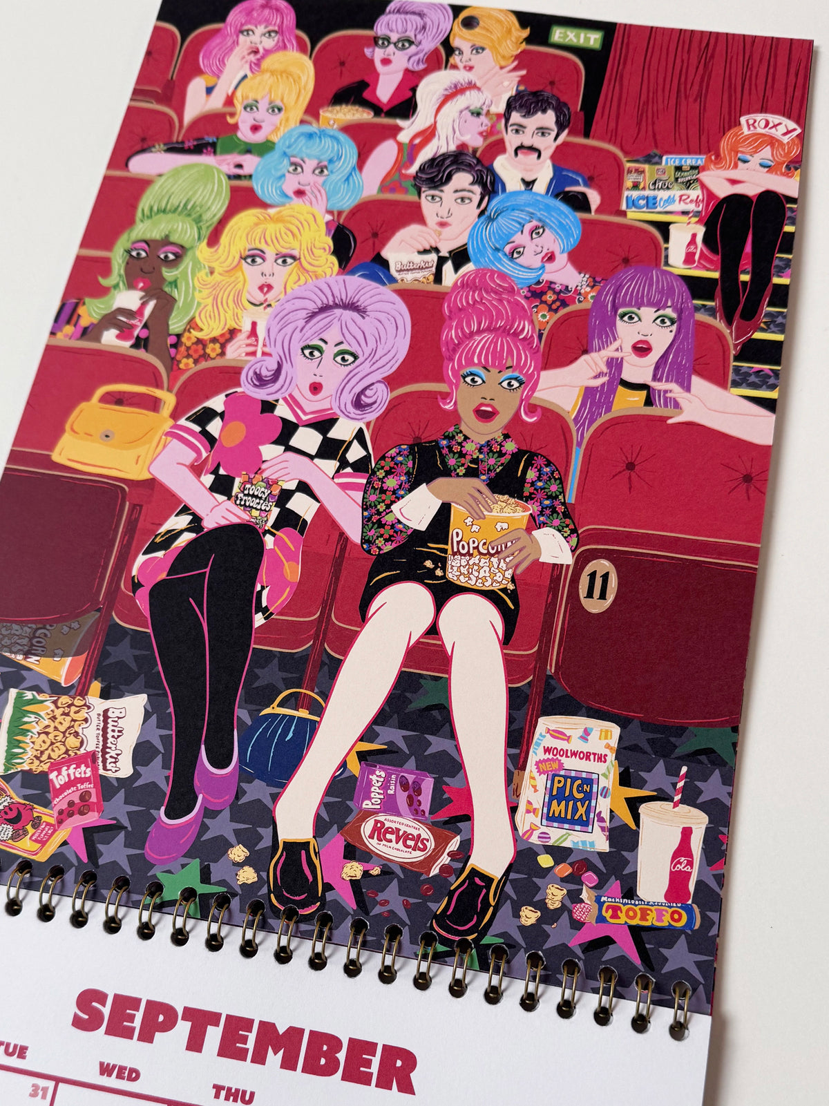 2027 Illustrated Wall Calendar - 2027 Year Planner - 12 Month Hanging Calendar