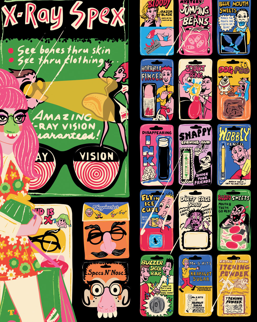 Retro Joke Shop Front - Vintage Joke Shop Poster - Prank Gags Print