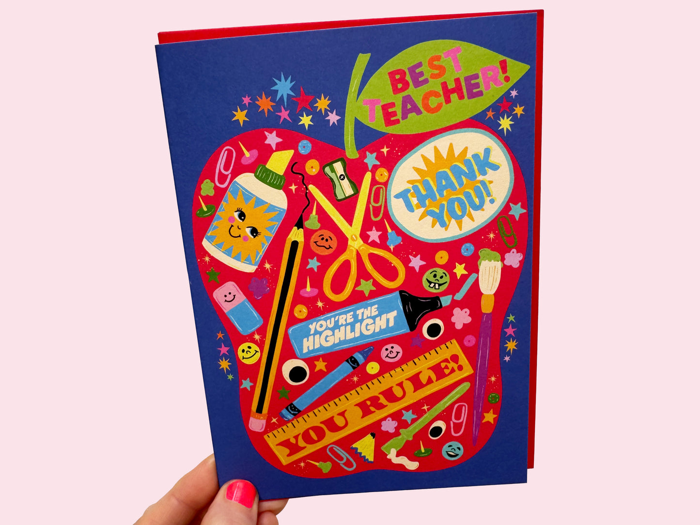 Thank You Teacher Greeting Card - Teacher Appreciation Card - School Leavers Card