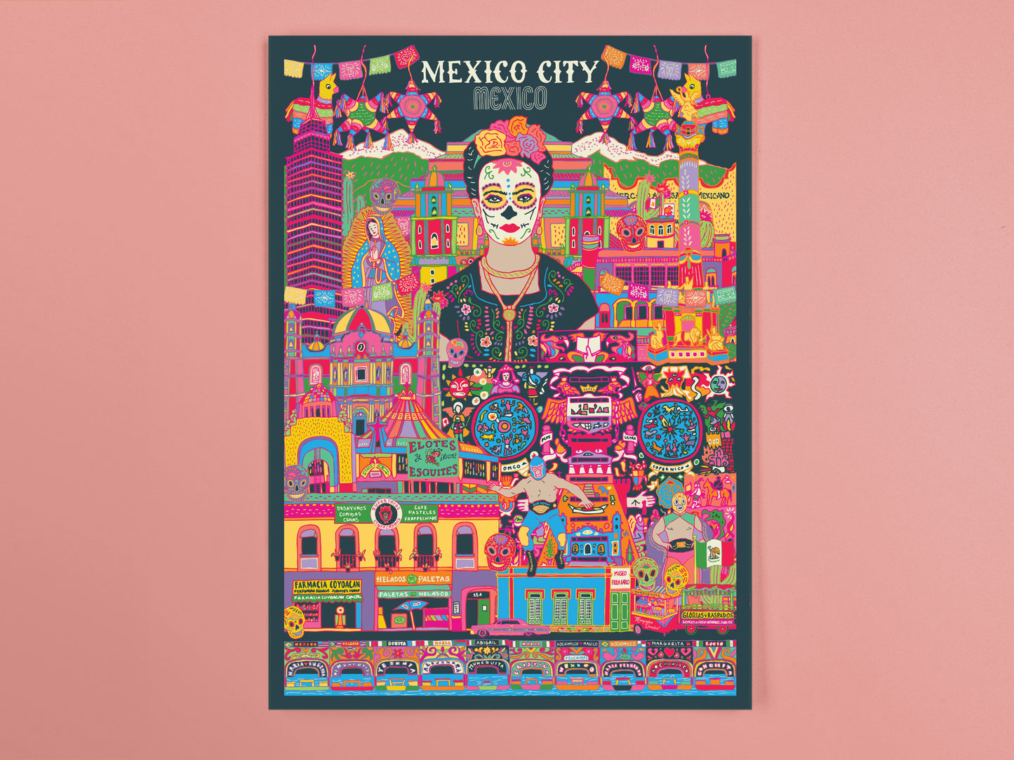 Travel Postcards - Pack Of Five - Mexico City - London - Berlin - Tokyo - Paris