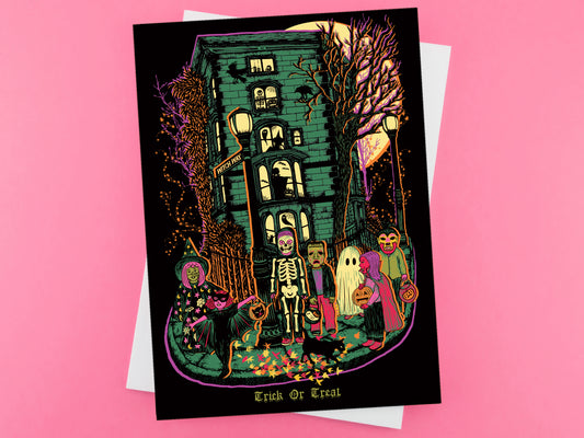 Halloween Trick Or Treat Greeting Card
