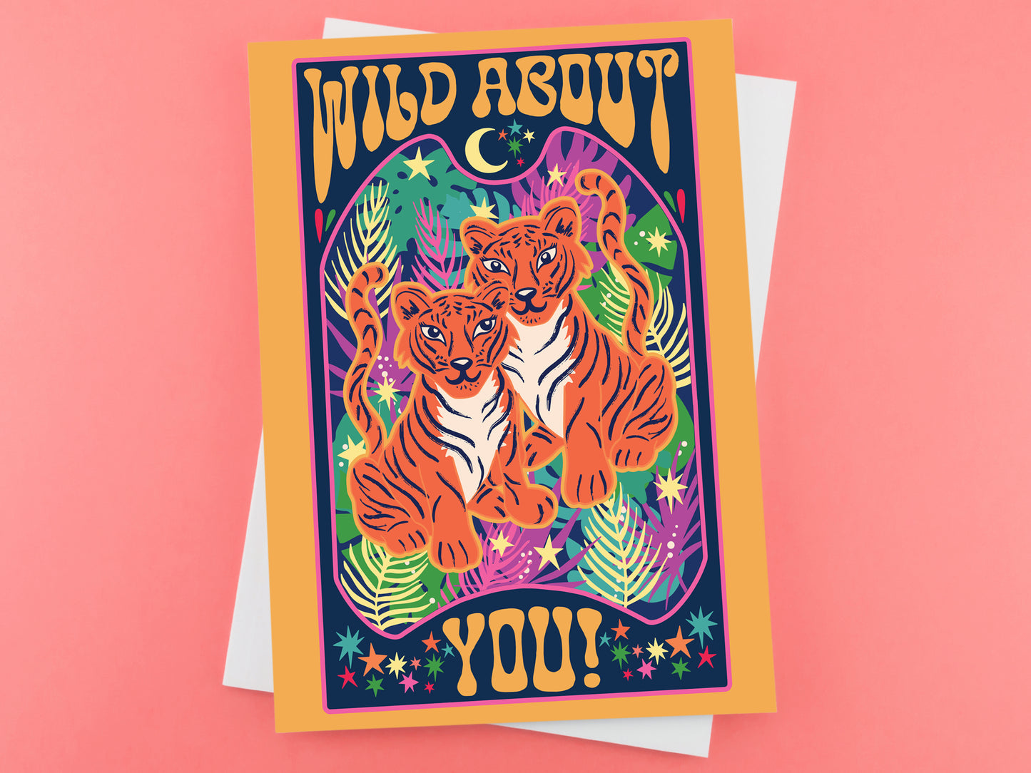 Wild About You Valentines Greeting Card