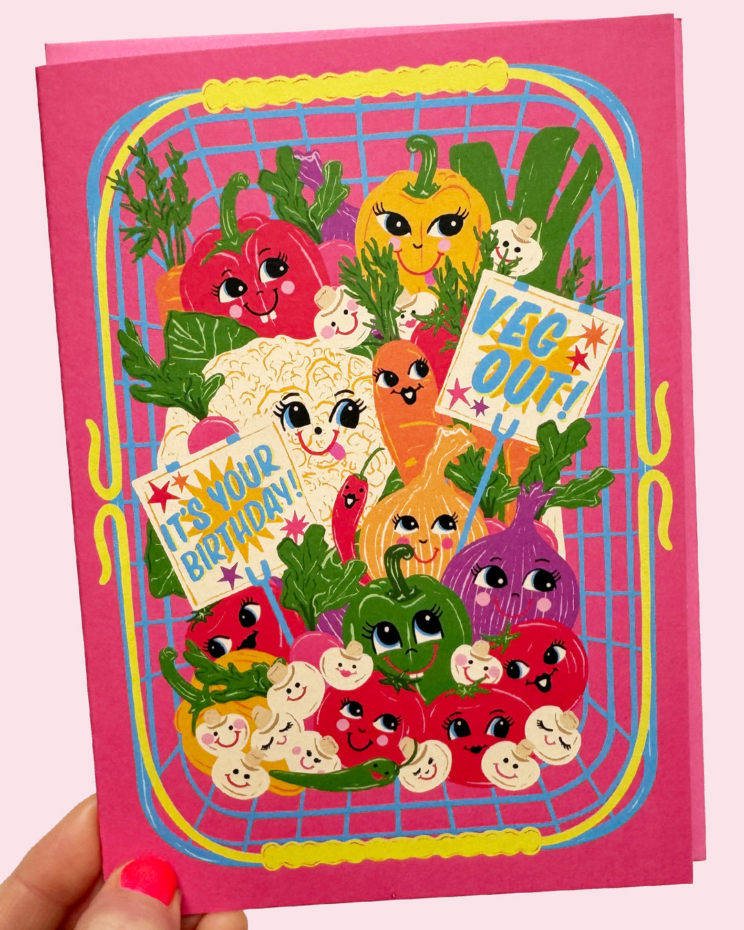 Veg Out It's Your Birthday Greeting Card - Vegetables Birthday Card