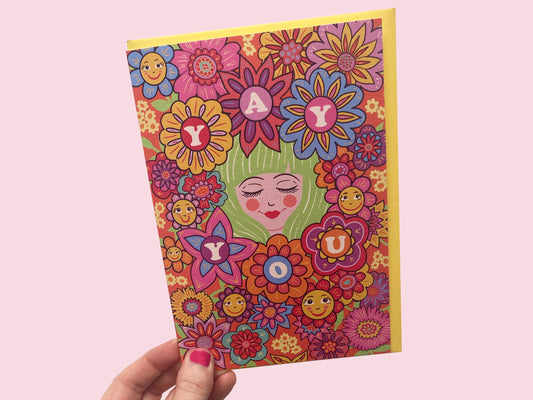 Yay You Greeting Card - Birthday - Congratulations - Well Done - New Job - Graduation